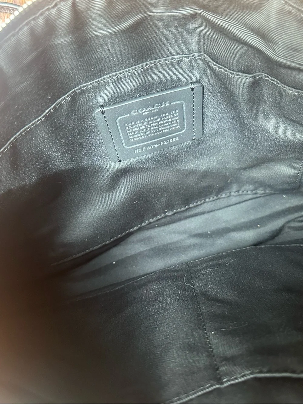 COACH Signature Canvas Satchel in Charcoal/Black